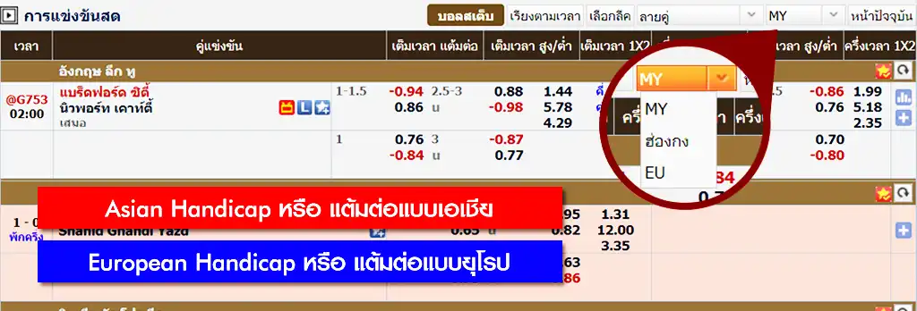 ประเภทของการแทงบอลแต้มต่อที่ควรรู้